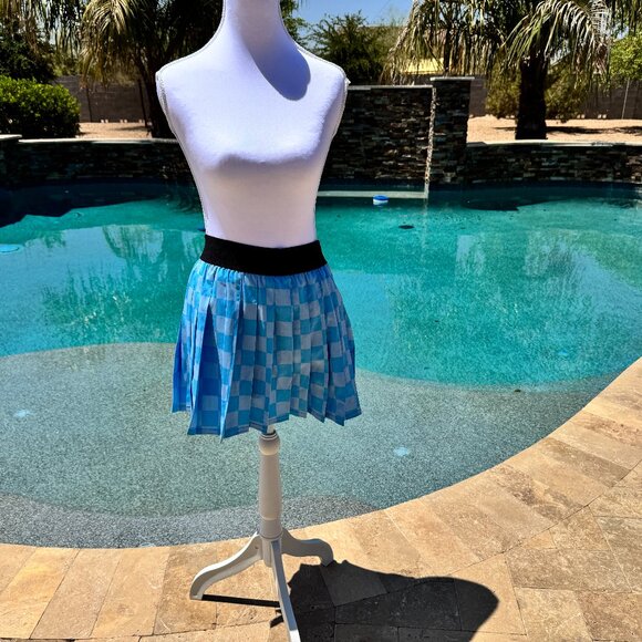JoyLab Pants - Women's JoyLab Blue Checkered Skort Skirt Size Small Target